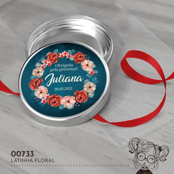 Latinha Adesivada Floral - 00733