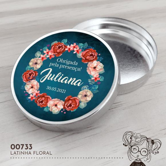 Latinha Adesivada Floral - 00733
