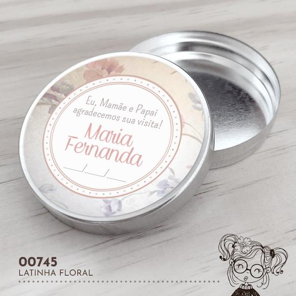 Latinha Adesivada Floral - 00745
