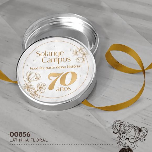 Latinha Adesivada Floral - 00856