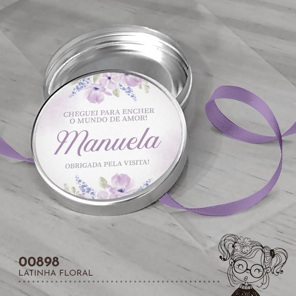 Latinha Adesivada Floral - 00898