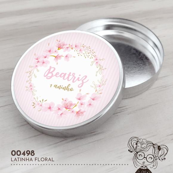 Latinha Adesivada Flores - 00498