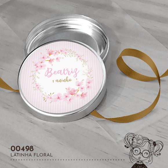 Latinha Adesivada Flores - 00498