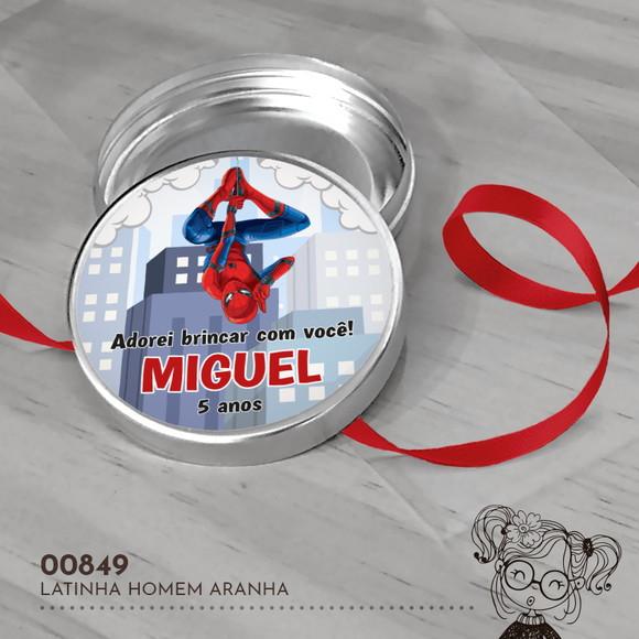 Latinha Adesivada Homem Aranha - 00849