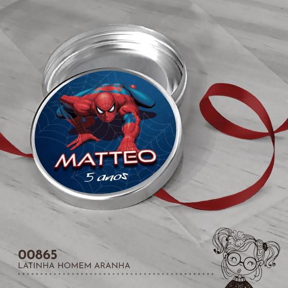 Latinha Adesivada Homem Aranha - 00865