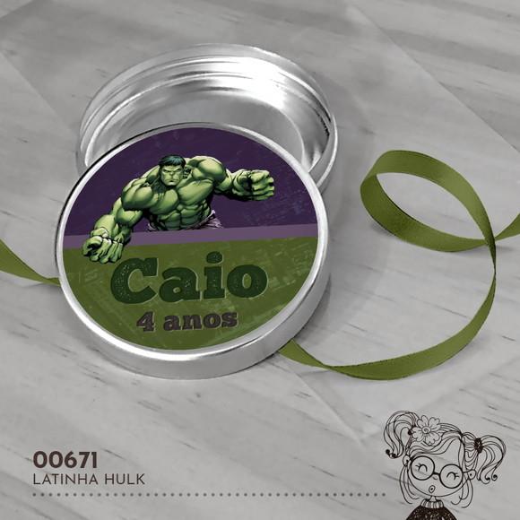 Latinha Adesivada Hulk - 00671