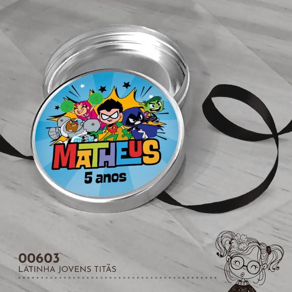 Latinha Adesivada Jovens Titãs - 00603