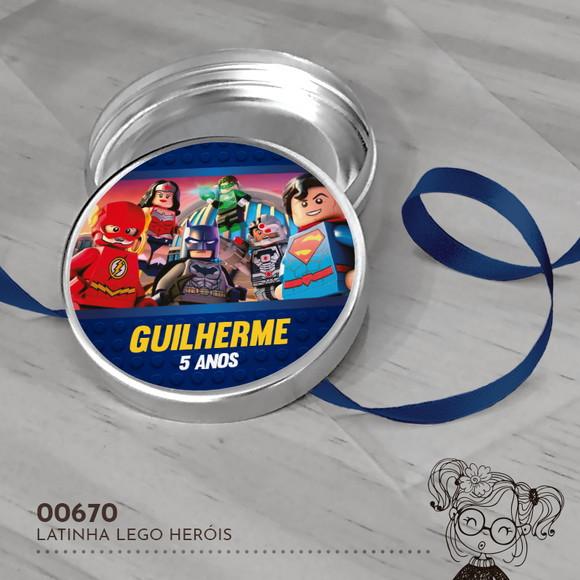 Latinha Adesivada Lego Super Heróis - 00670