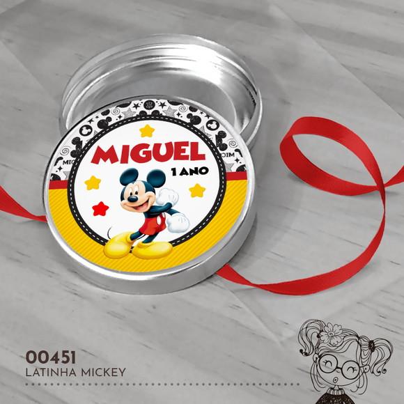 Latinha Adesivada Mickey - 00451