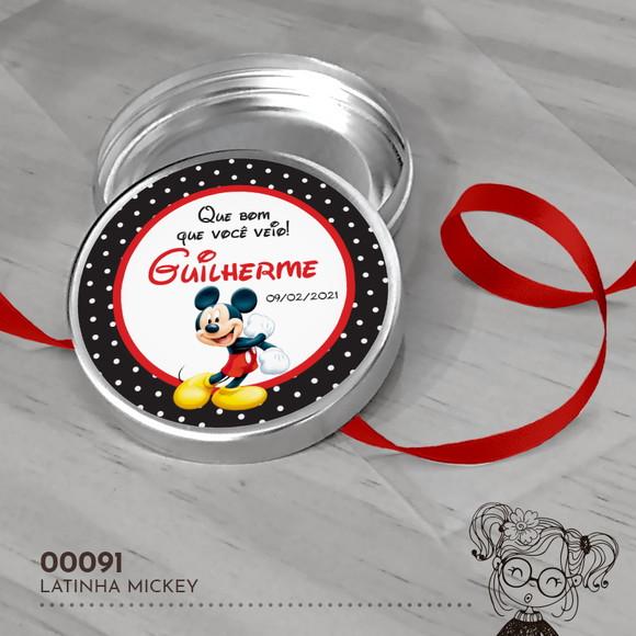 Latinha Adesivada Mickey - 00091