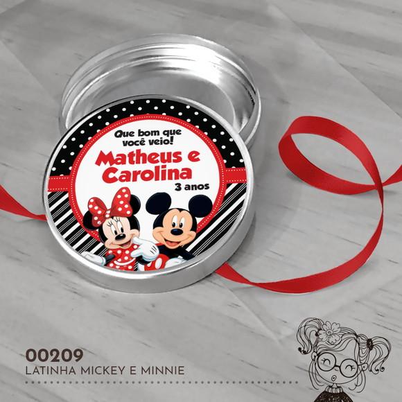 Latinha Adesivada Mickey e Minnie - 00209