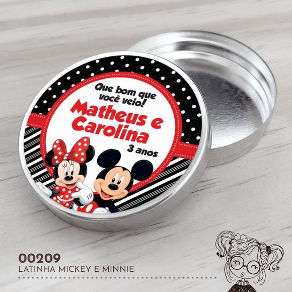 Latinha Adesivada Mickey e Minnie - 00209