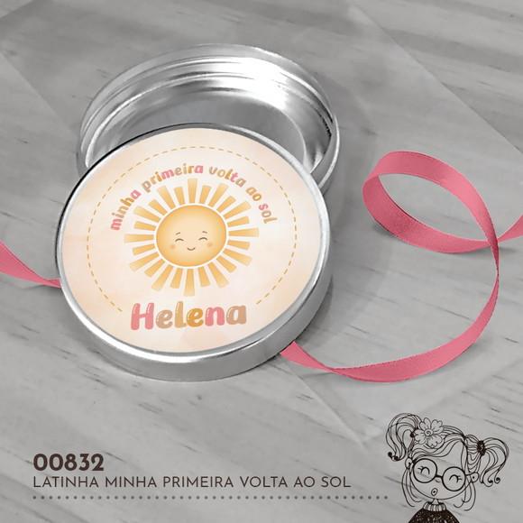 Latinha Adesivada Minha Primeira Volta ao Sol - 00832