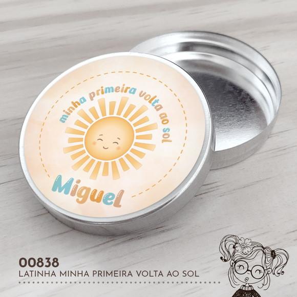 Latinha Adesivada Minha Primeira Volta ao Sol - 00838