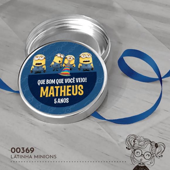 Latinha Adesivada Minions - 00369
