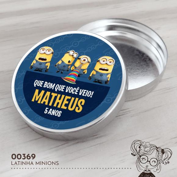 Latinha Adesivada Minions - 00369