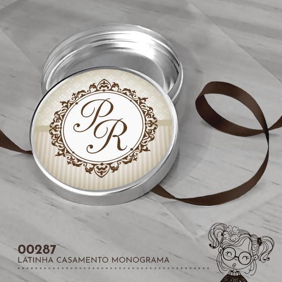 Latinha Adesivada Monograma - 00287