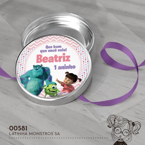 Latinha Adesivada Monstros S.a. - 00581