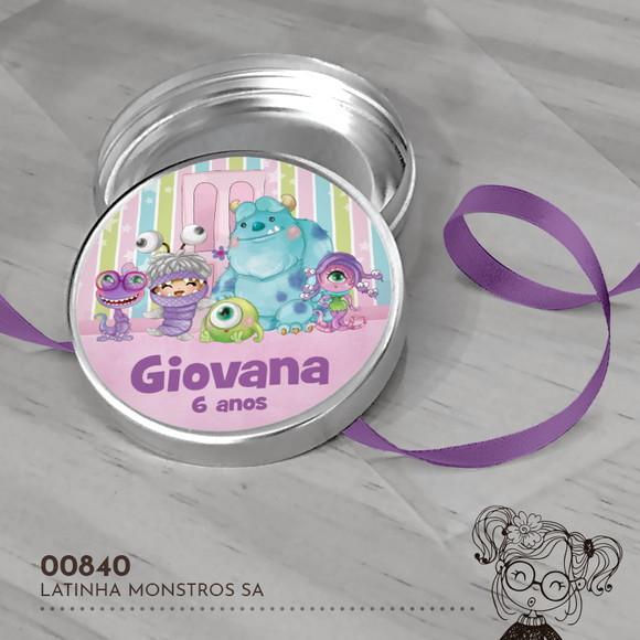Latinha Adesivada Monstros Sa - 00840
