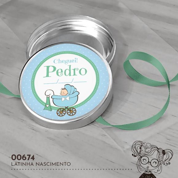 Latinha Adesivada Nascimento - 00674