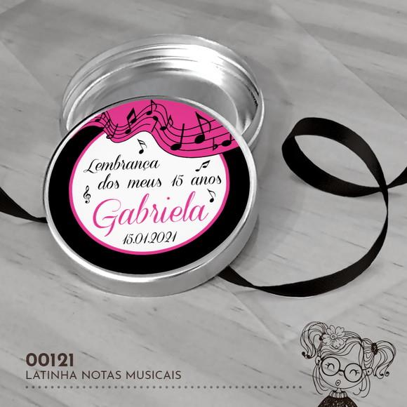 Latinha Adesivada Notas Musicais - 00121