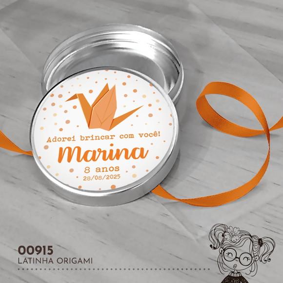 Latinha Adesivada Origami - 00915