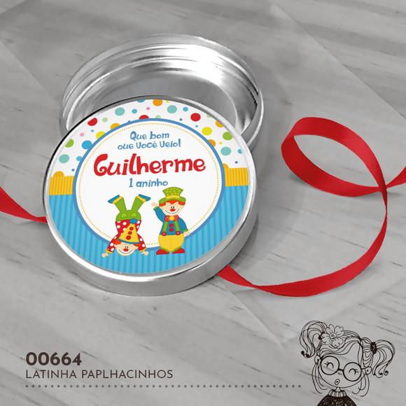 Latinha Adesivada Palhacinhos - 00664