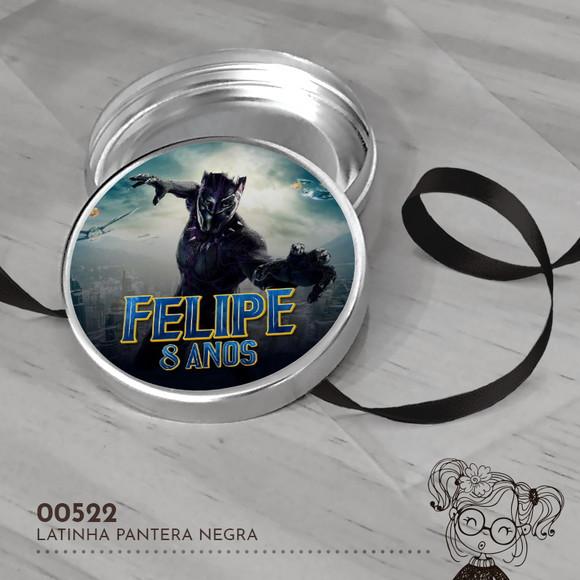 Latinha Adesivada Pantera Negra - 00522