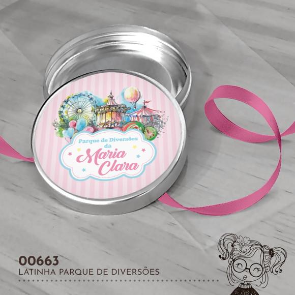 Latinha Adesivada Parque de Diversões - 00663