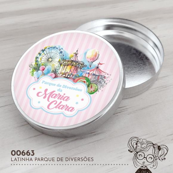 Latinha Adesivada Parque de Diversões - 00663