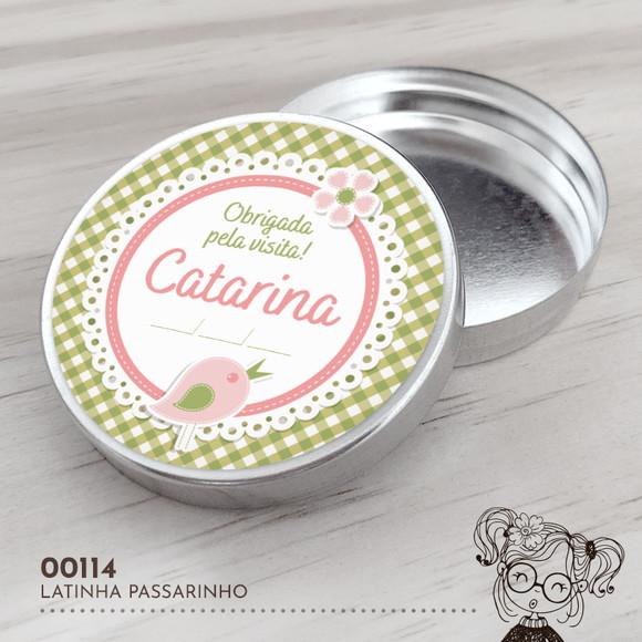 Latinha Adesivada Passarinho - 00114