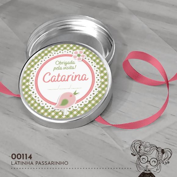 Latinha Adesivada Passarinho - 00114