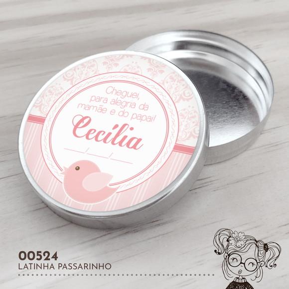 Latinha Adesivada Passarinho - 00524