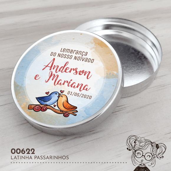 Latinha Adesivada Passarinhos - 00622
