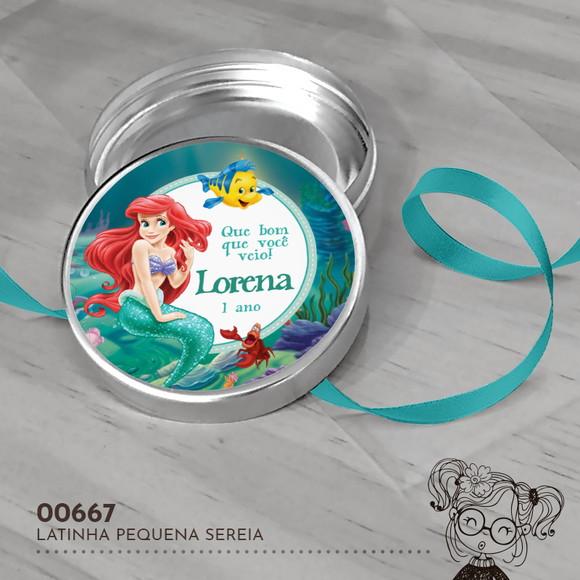 Latinha Adesivada Pequena Sereia - 00667