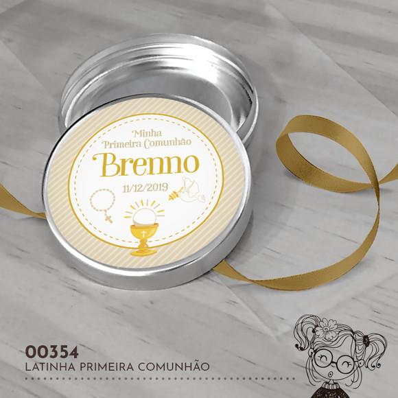 Latinha Adesivada Primeira Comunhão - 00355