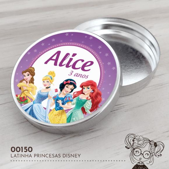 Latinha Adesivada Princesas Disney - 00150