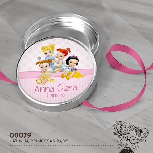 Latinha Adesivada Princesas Baby - 00079