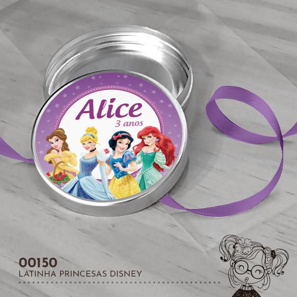 Latinha Adesivada Princesas Disney - 00150
