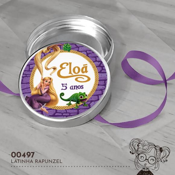 Latinha Adesivada Rapunzel - 00497