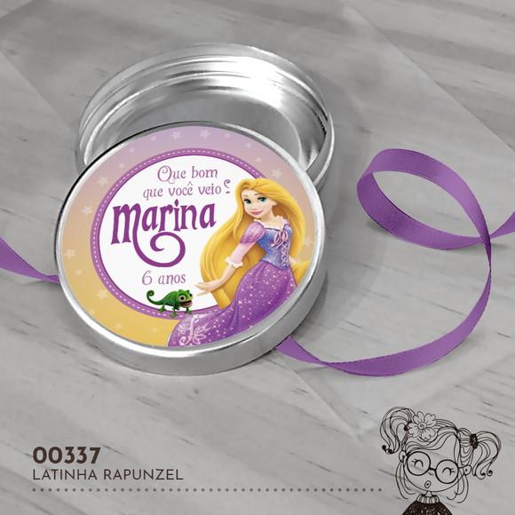 Latinha Adesivada Rapunzel - 00337