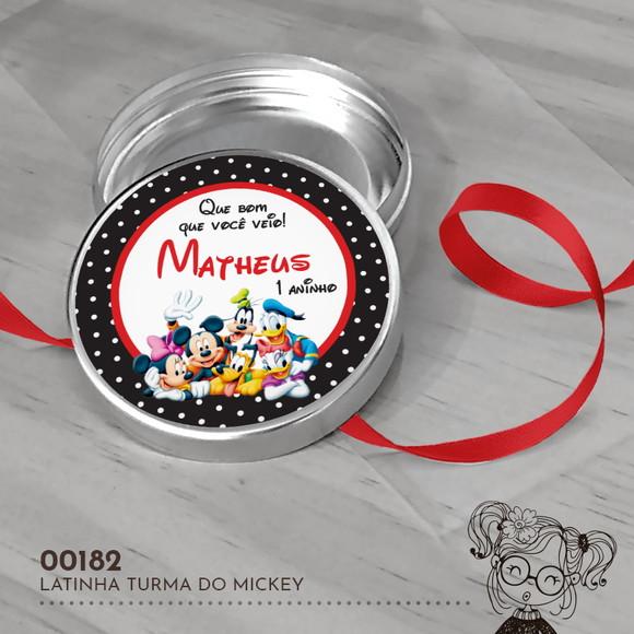 Latinha Adesivada Turma do Mickey - 00182