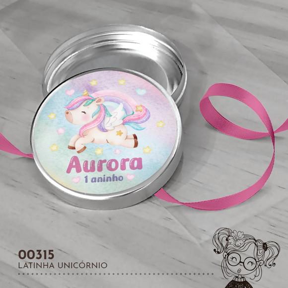 Latinha Adesivada Unicórnio - 00315