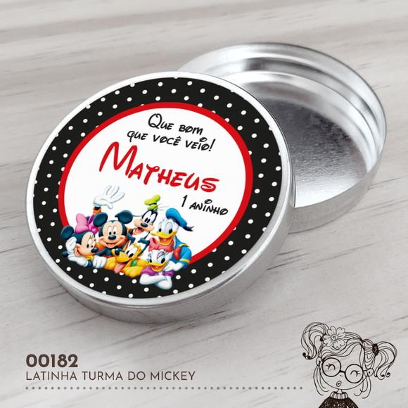 Latinha Adesivada Turma do Mickey - 00182