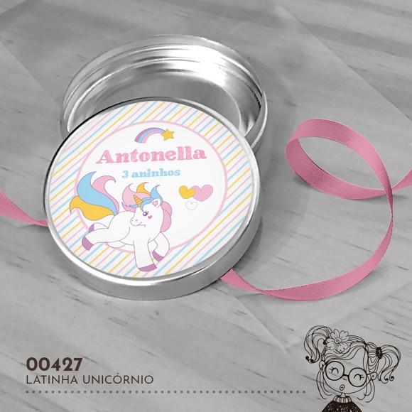 Latinha Adesivada Unicórnio - 00427