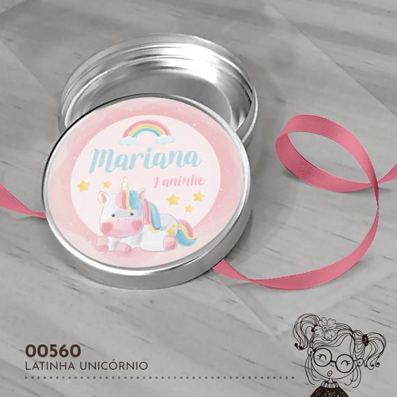 Latinha Adesivada Unicórnio - 00560