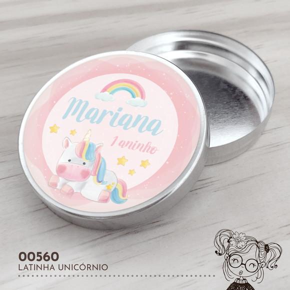 Latinha Adesivada Unicórnio - 00560