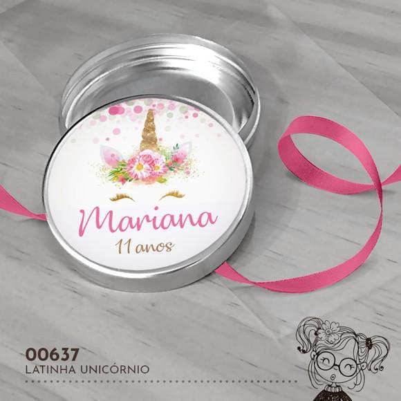 Latinha Adesivada Unicórnio - 00637