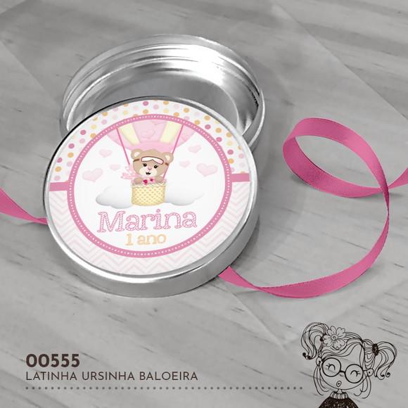 Latinha Adesivada Ursinha Baloeira - 00555