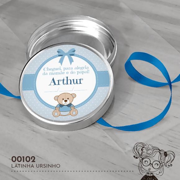 Latinha Adesivada Ursinho - 00102